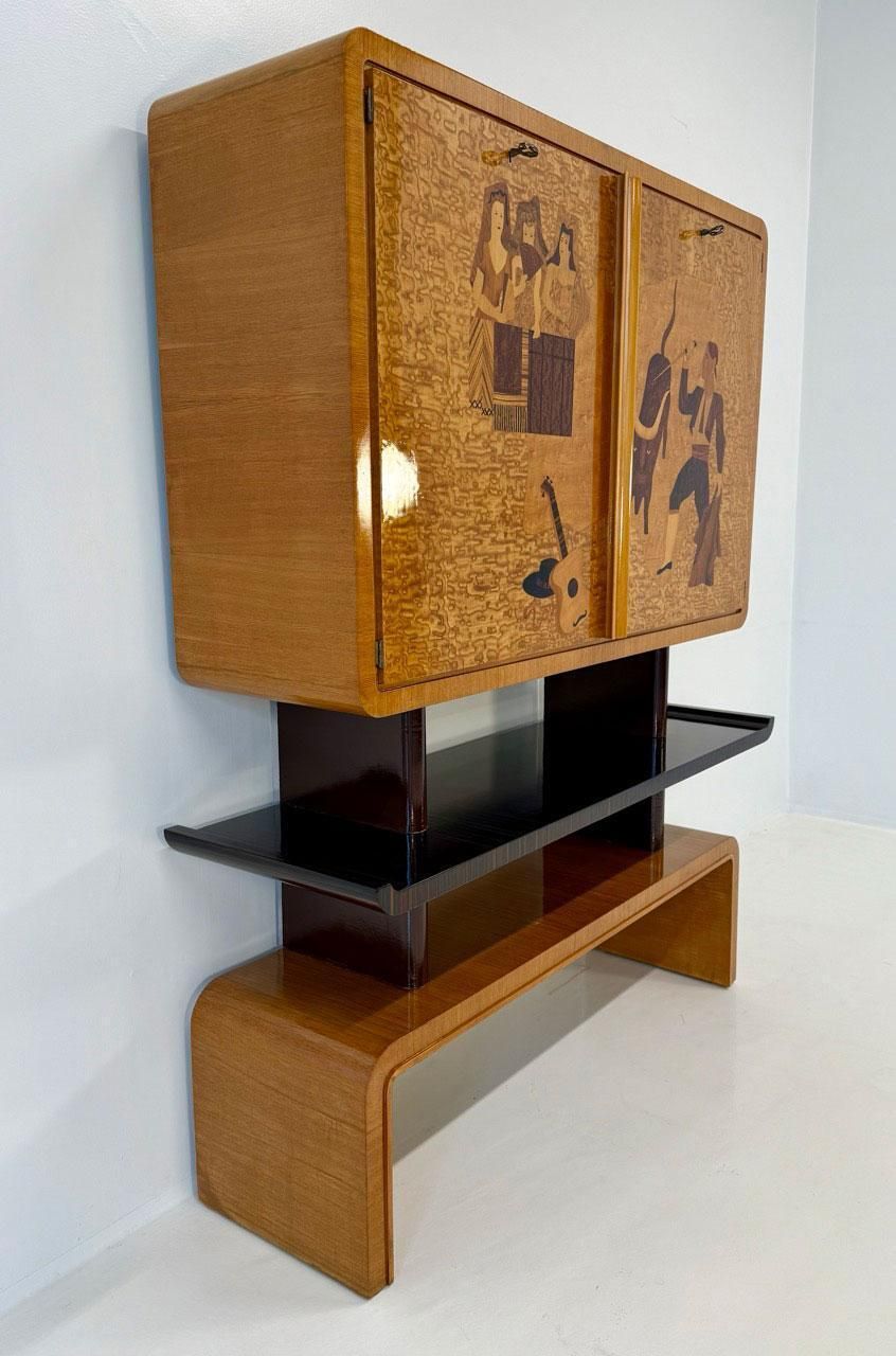Rare Cassi Ramelli Bar Cabinet, Published In Archivio Anzani, 1936 photo vintage