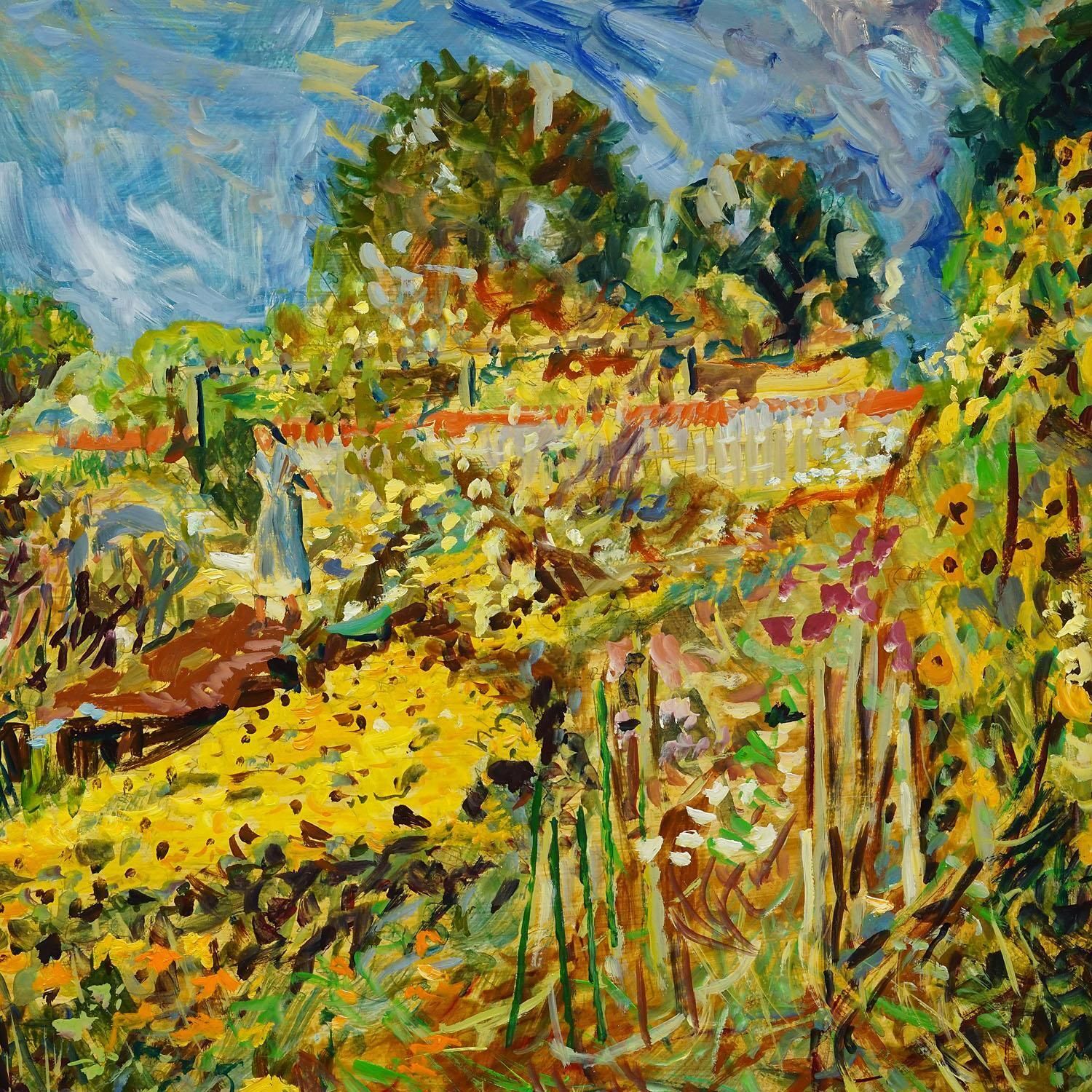 Fraueninsel / Chiemsee Met Klooster En Tuin, 1994 – Olieverfschilderij Van Alexand photo 551.0