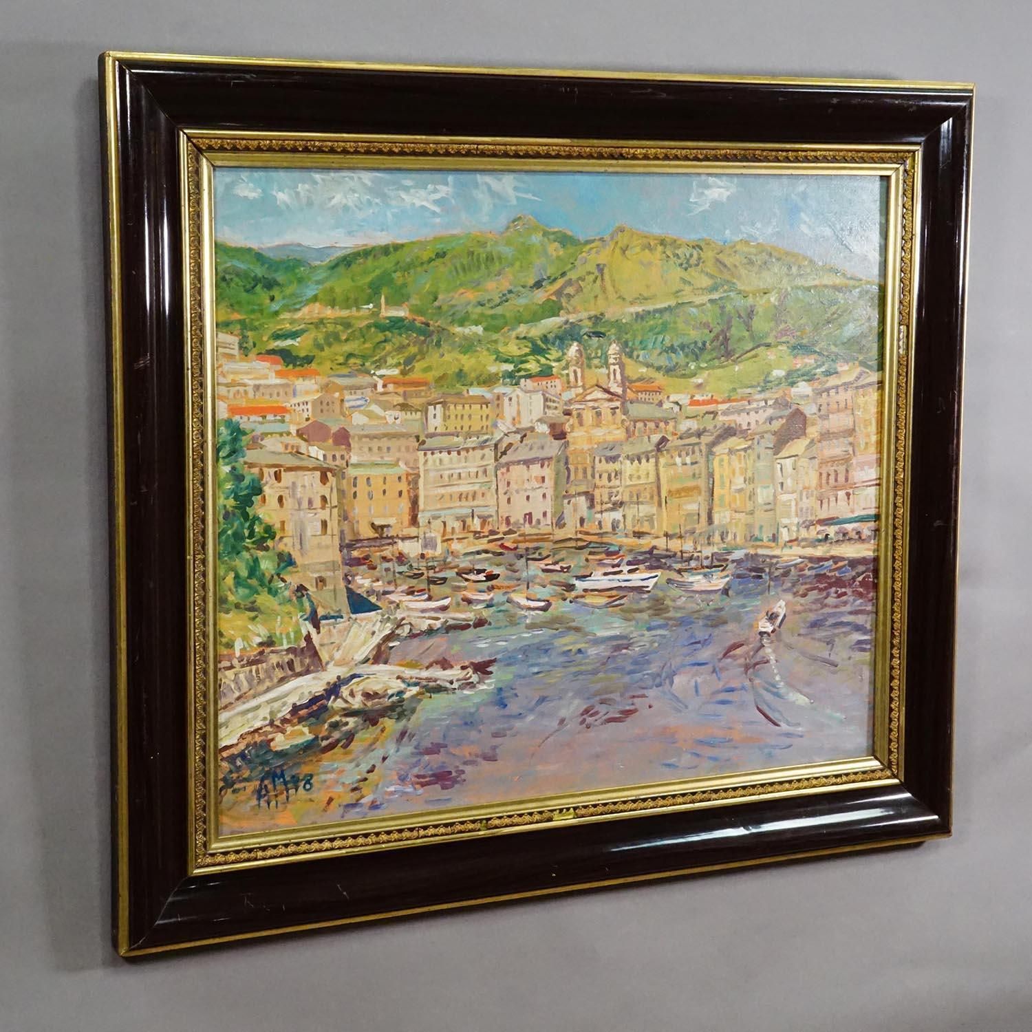 Alexander Michael Oil Painting – Bastia, Corsica, 1978 photo furniture