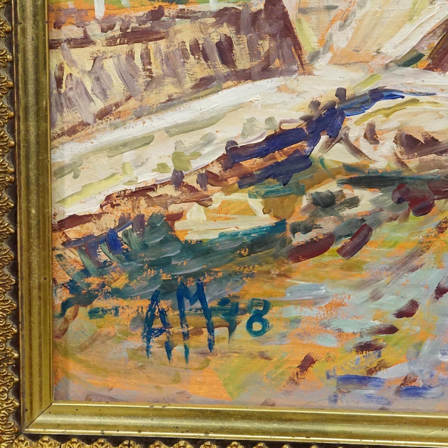 Alexander Michael Oil Painting – Bastia, Corsica, 1978 photo Art