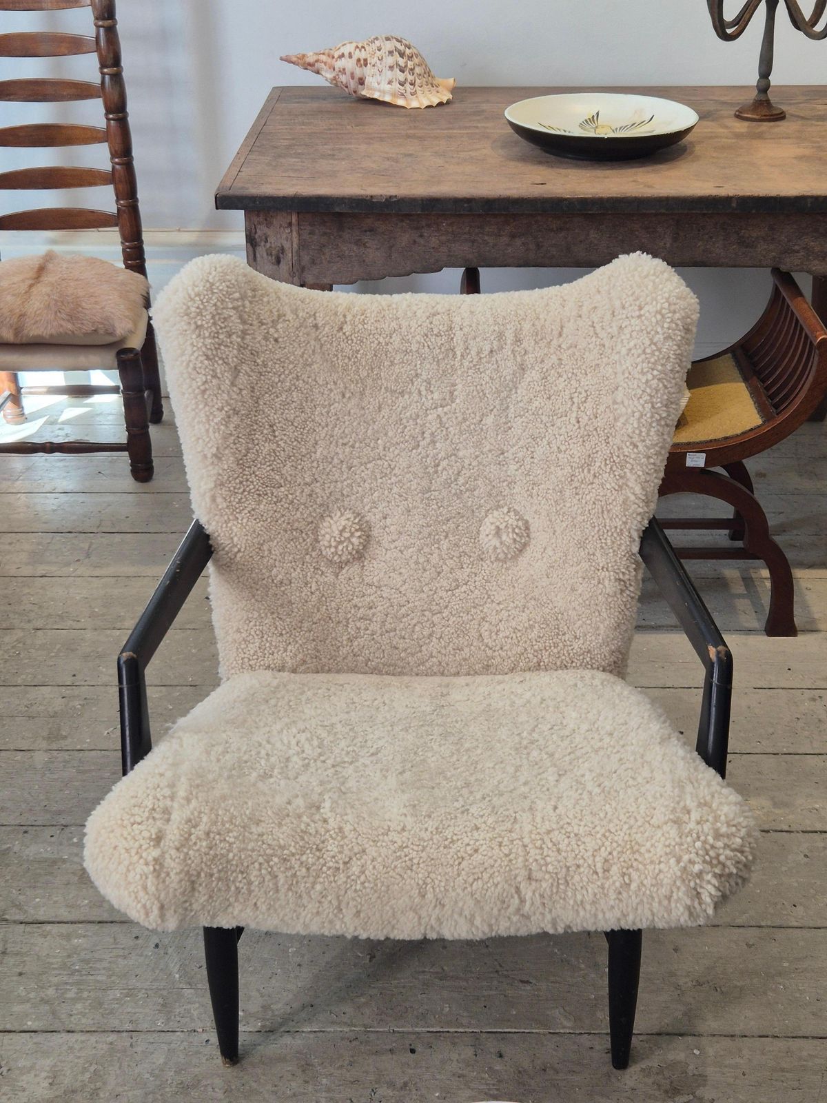 Swedish Modern, Timeless Easy Chair In Sheepskin, By Svante Skogh. Nice Patina. photo 6104.0