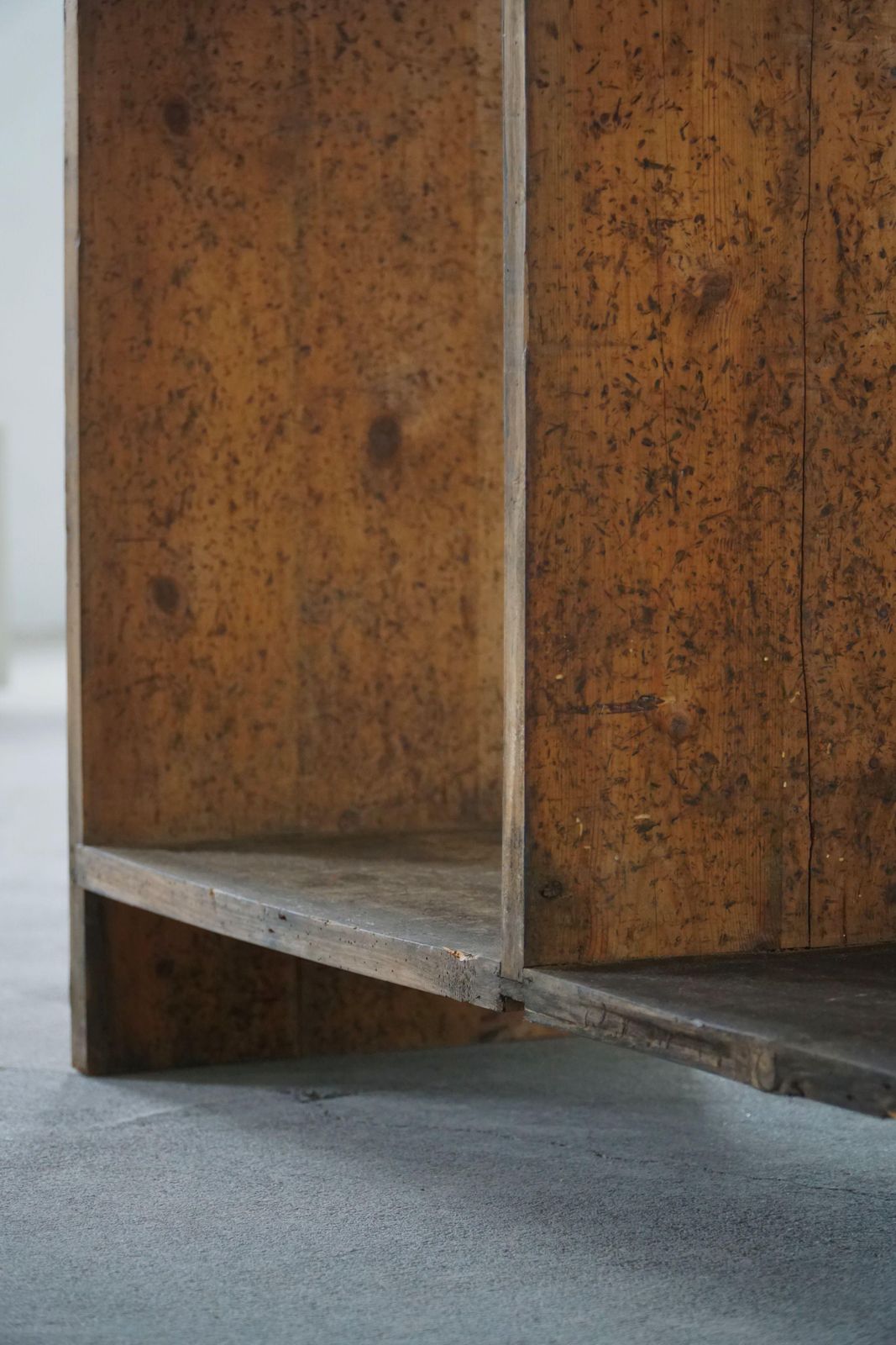Primitive Early 20th Century French Shelf In Patinated Oak, Wabi Sabi, 1920s photo buy