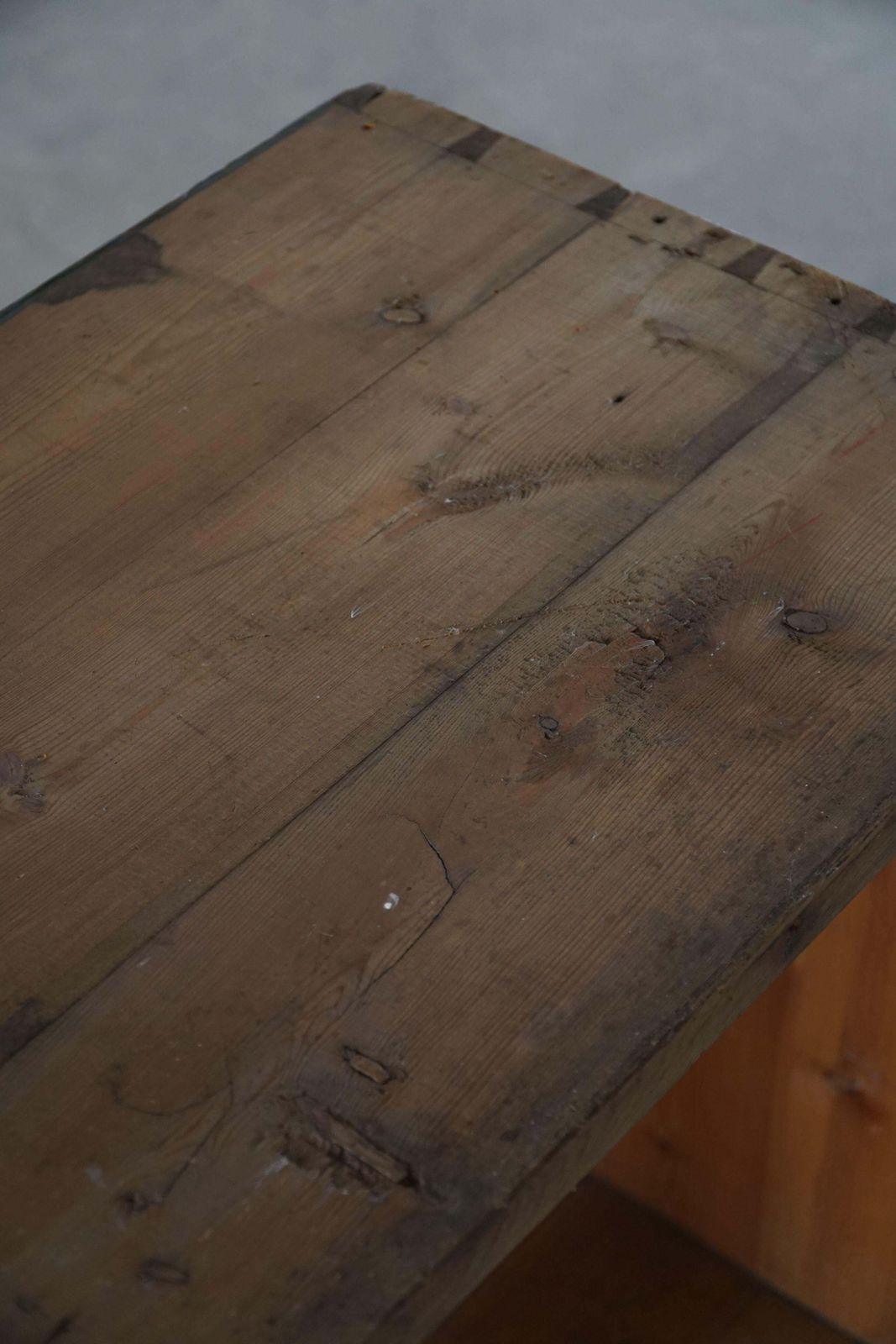 2596.0 Primitive Early 20th Century French Shelf In Patinated Oak, Wabi Sabi, 1920s photo