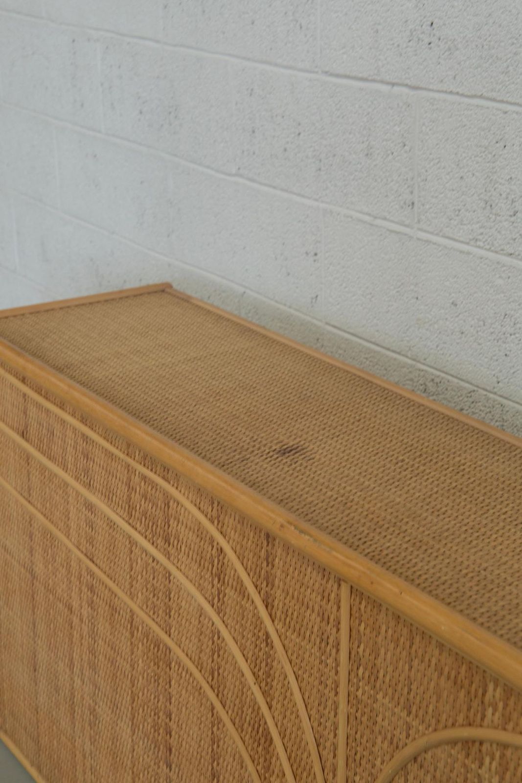 Axel Enthoven Attr. Rattan And Bamboo Storage Cabinet photo vintage