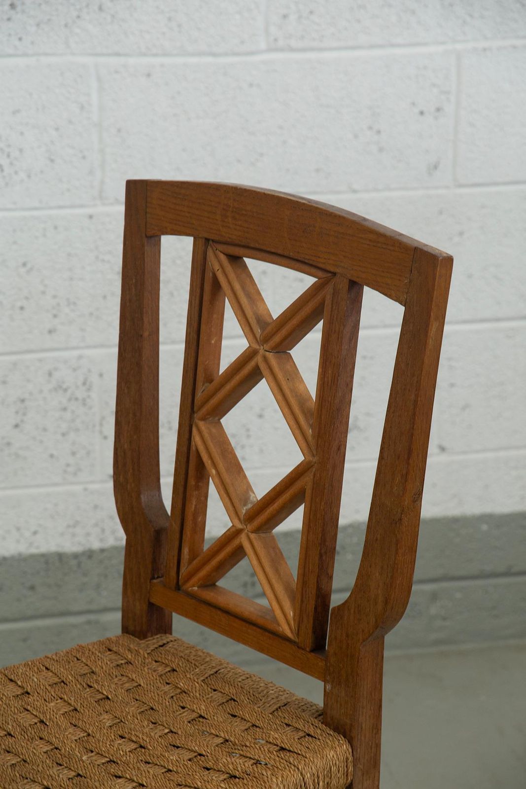 Set Of Eigth Italian Dining Chairs By Paolo Buffa Attr. In Rope photo buy