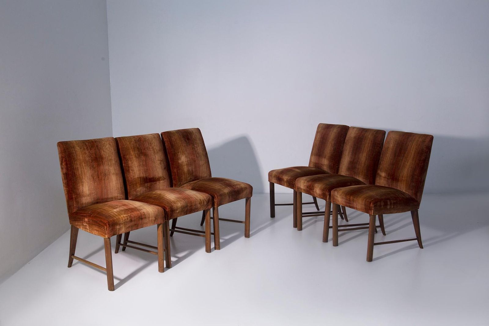 Set Of Six Chairs By Paolo Buffa With Original Velvet Fabric Of The Period photo Furniture