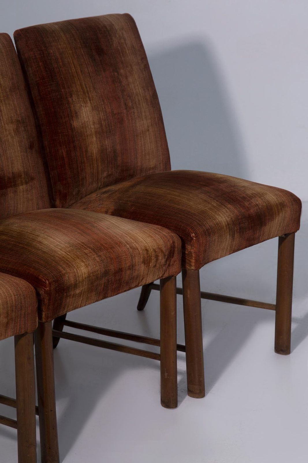 Set Of Six Chairs By Paolo Buffa With Original Velvet Fabric Of The Period photo vintage