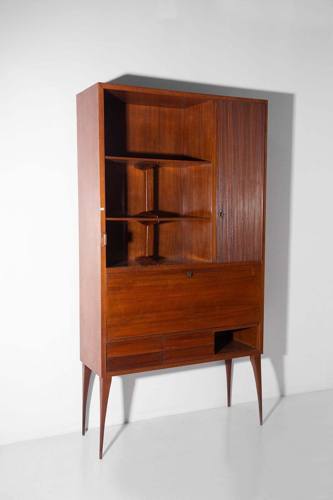 Italian Bookcase Cabinet In Grissinato Wood photo furniture