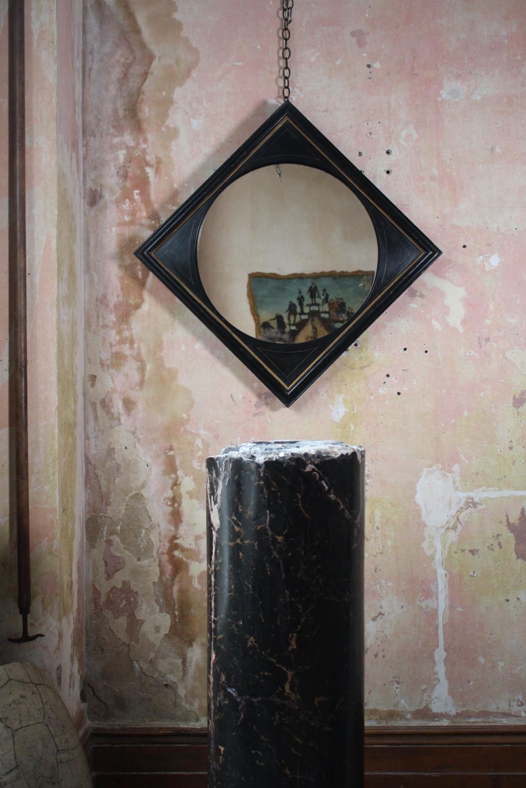 Late 19th Century Aesthetic Movement Ebonised & Gilt Ripple Mirror photo for sale