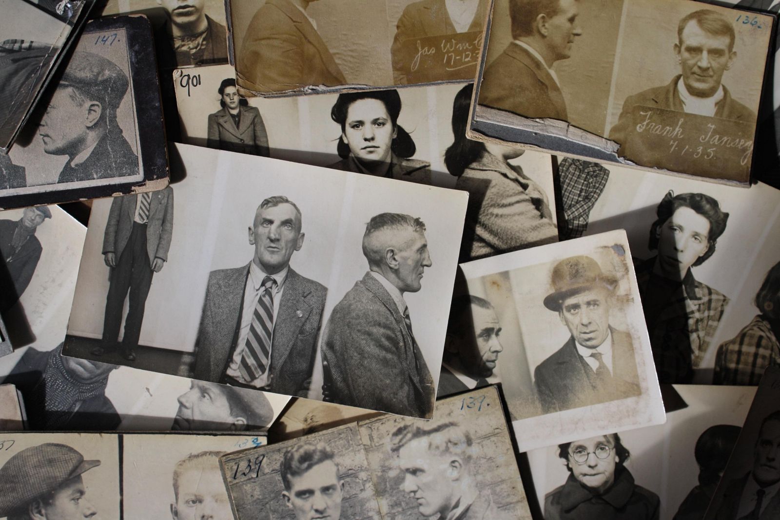 Early 20th Century Police Booking Photographs Portraits Mug Shots Criminals photo furniture