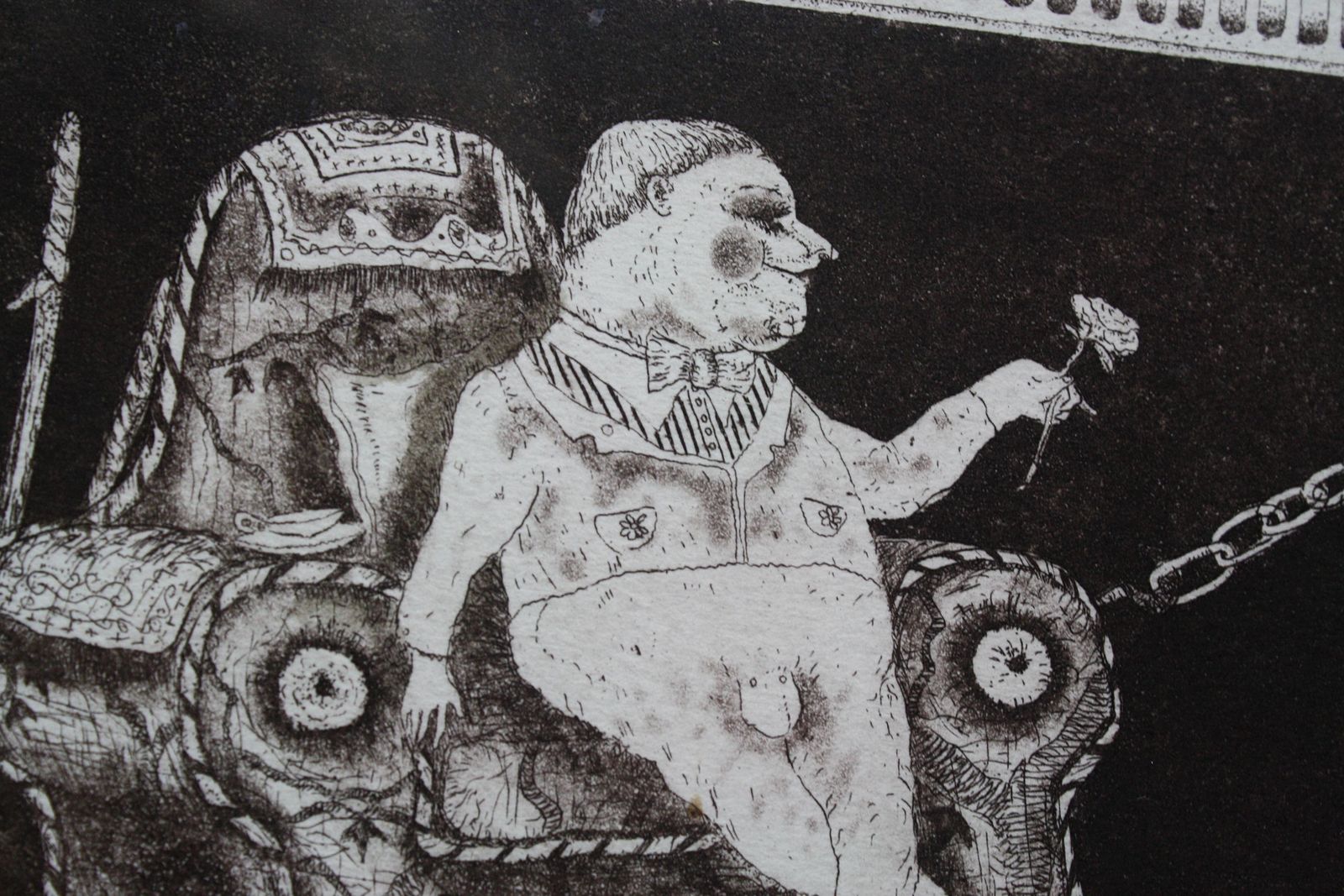 Art Satirical Lithograph By Peter Jacques "Unimportant Man" Artist Royal Academy photo