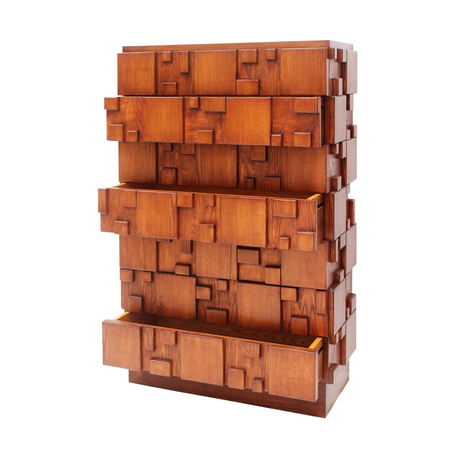 Brutalist Wooden Chest Of Drawers, Italy photo 5204.0