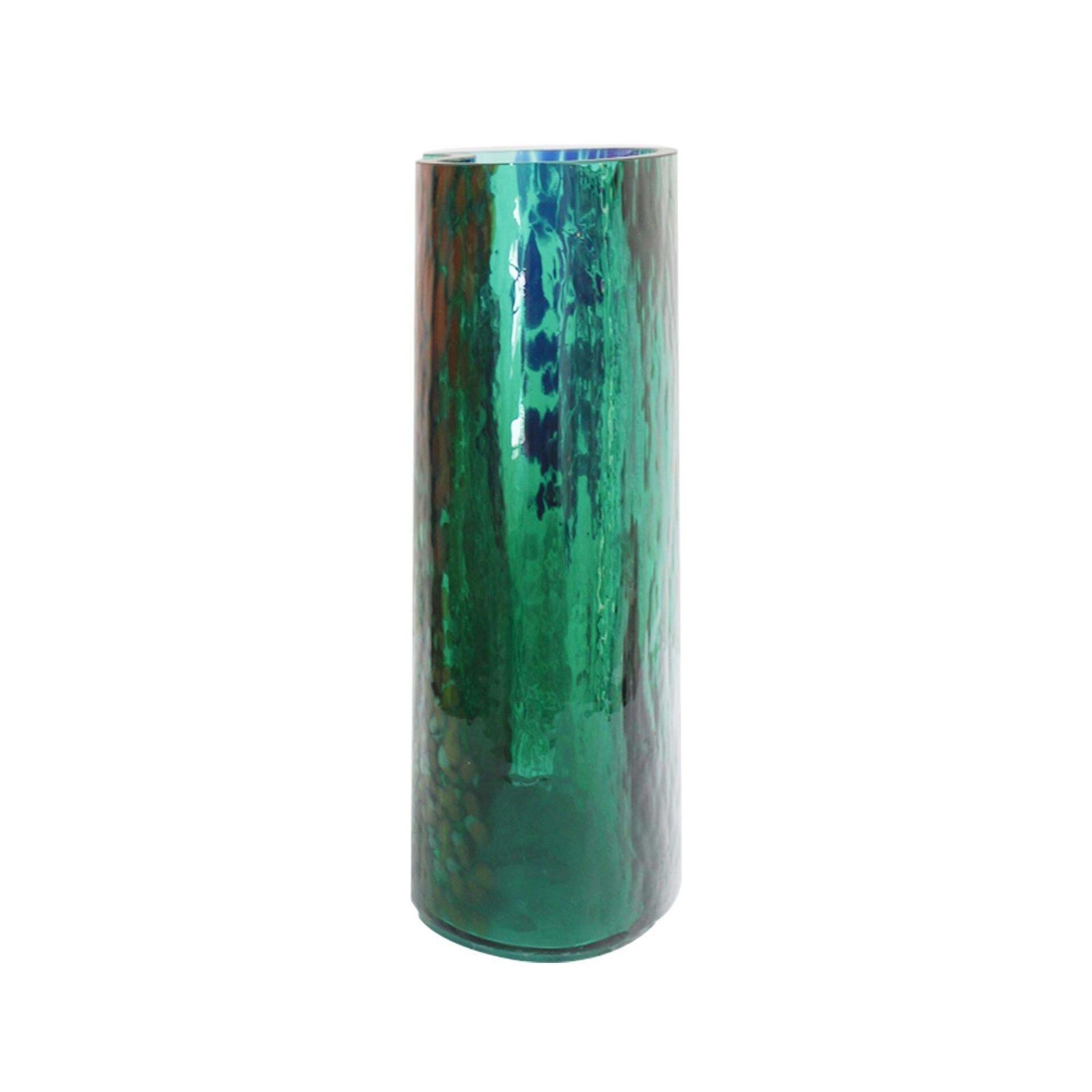Artisanal Green Murano Glass Vase, 1970s Italian Design photo for sale