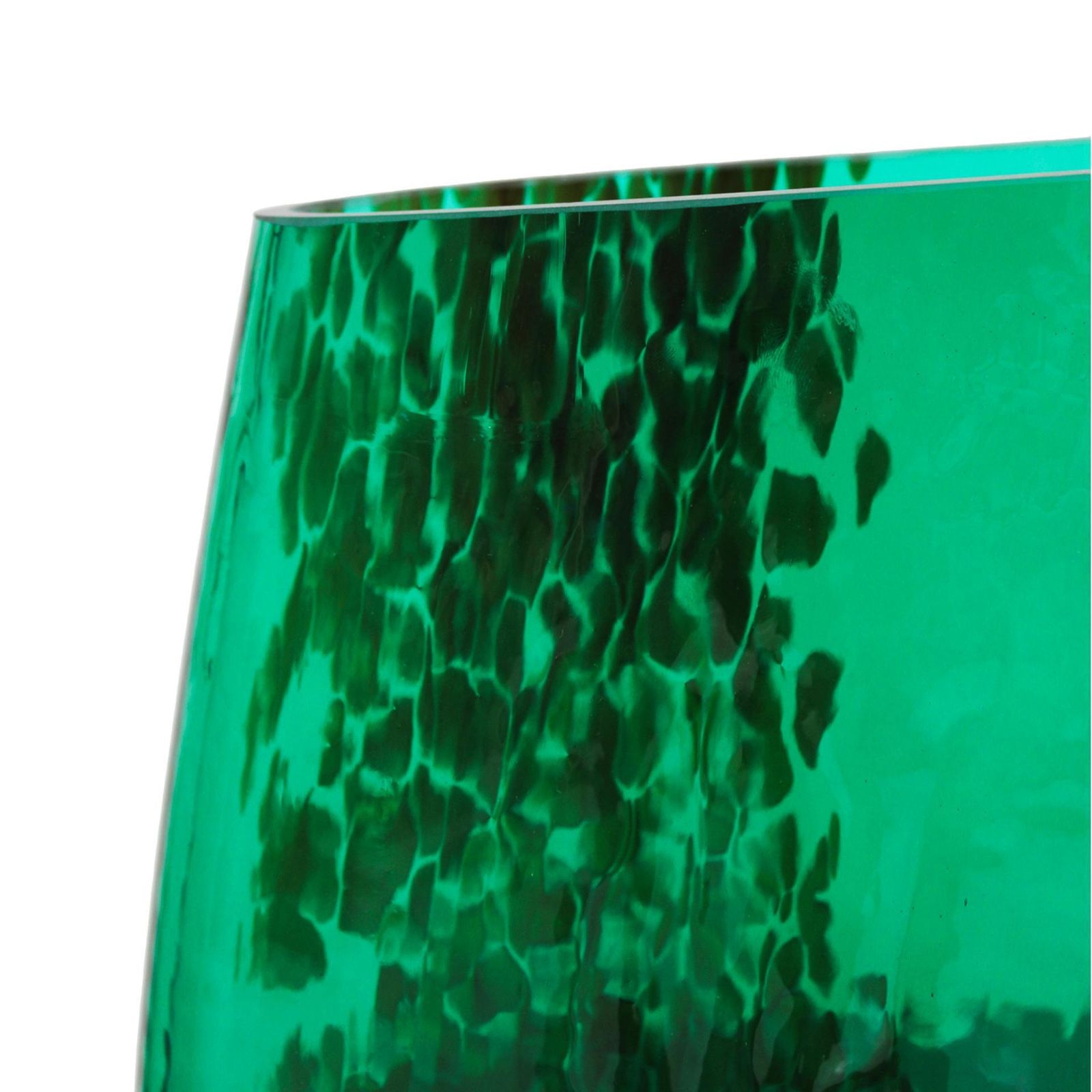 Artisanal Green Murano Glass Vase, 1970s Italian Design photo vintage