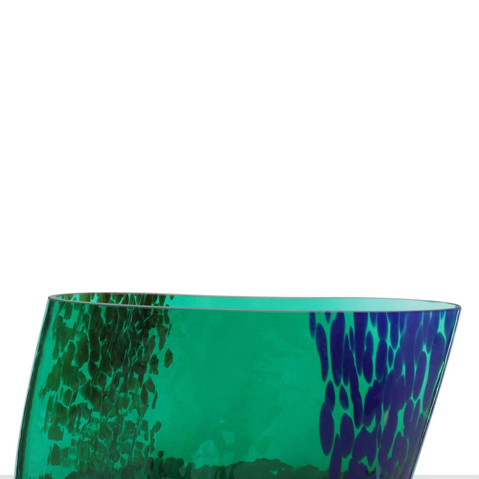 photo furniture Artisanal Green Murano Glass Vase, 1970s Italian Design