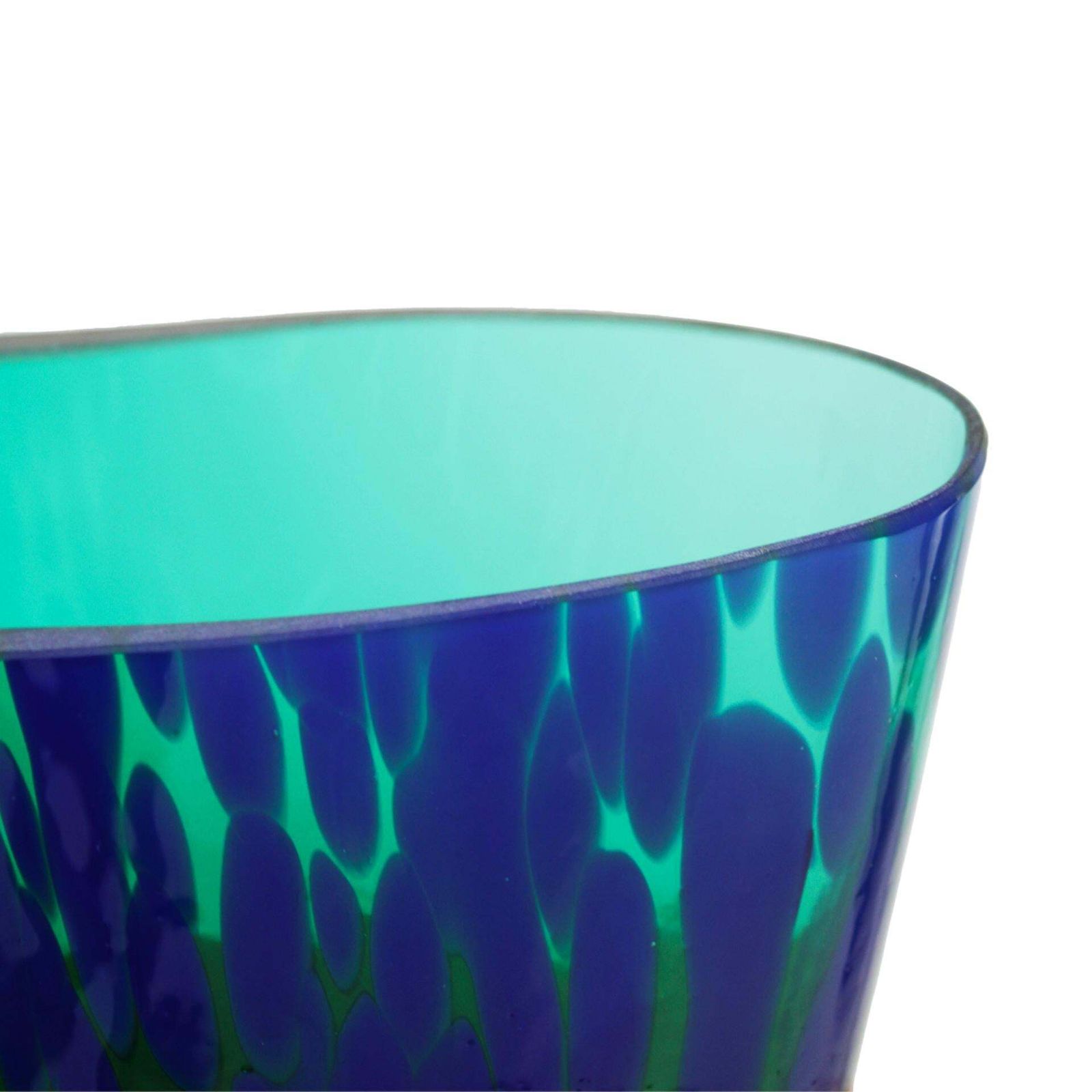 photo for sale Artisanal Green Murano Glass Vase, 1970s Italian Design