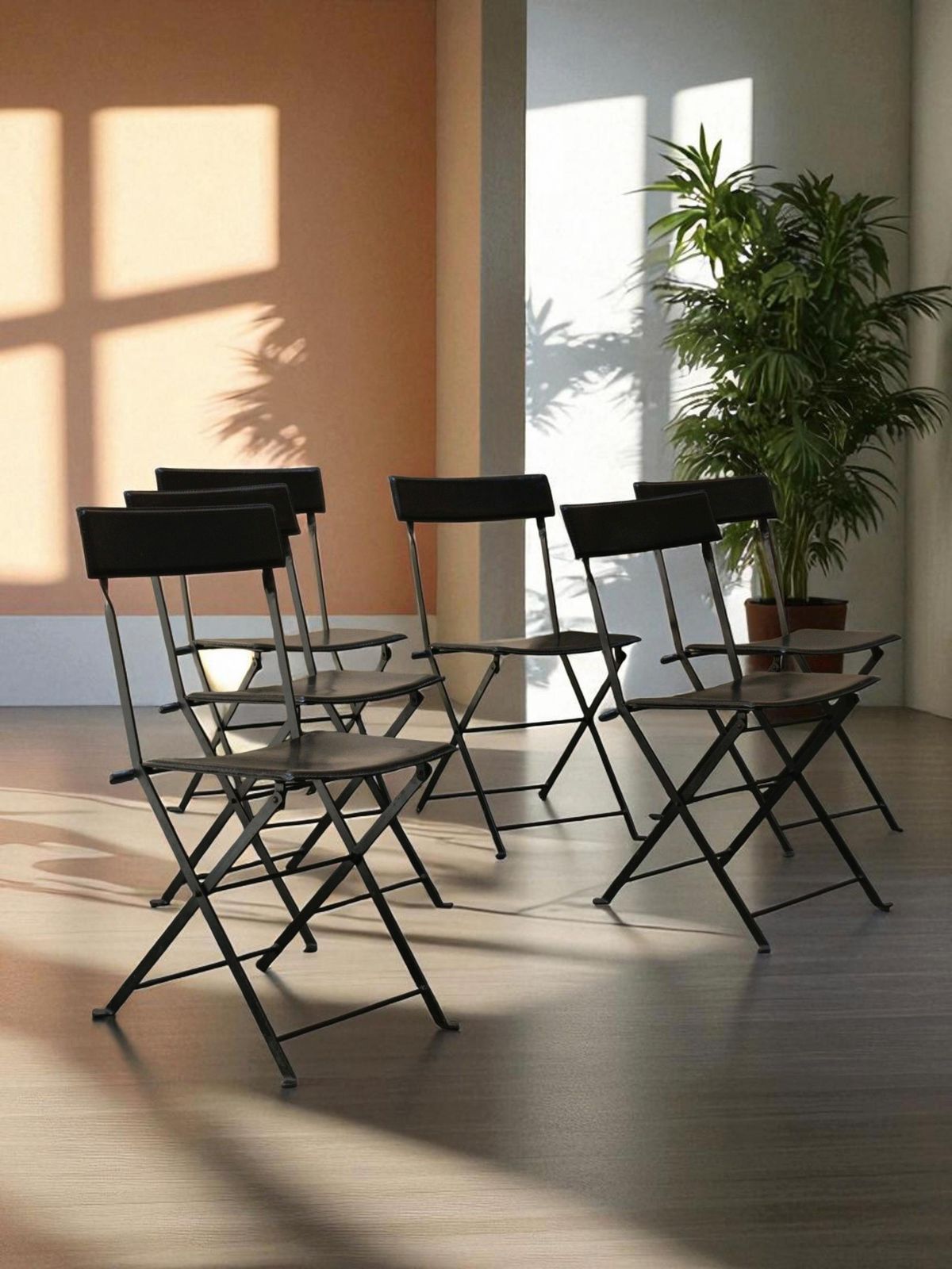 photo furniture Marco Zanuso For Zanotta Set Of 6 Chairs Mod. Celestina, Italy 1990s