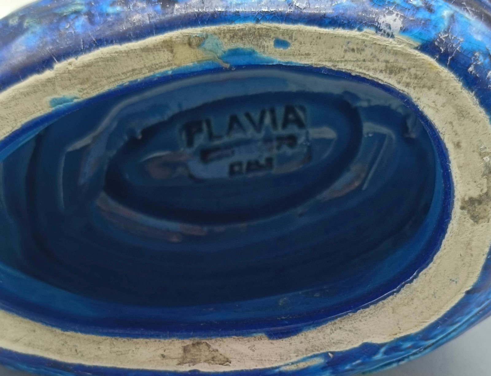 Aldo Londi For Flavia Montelupo Bitossi Pesce In Blue Ceramic, Italy 1970s photo vinterior
