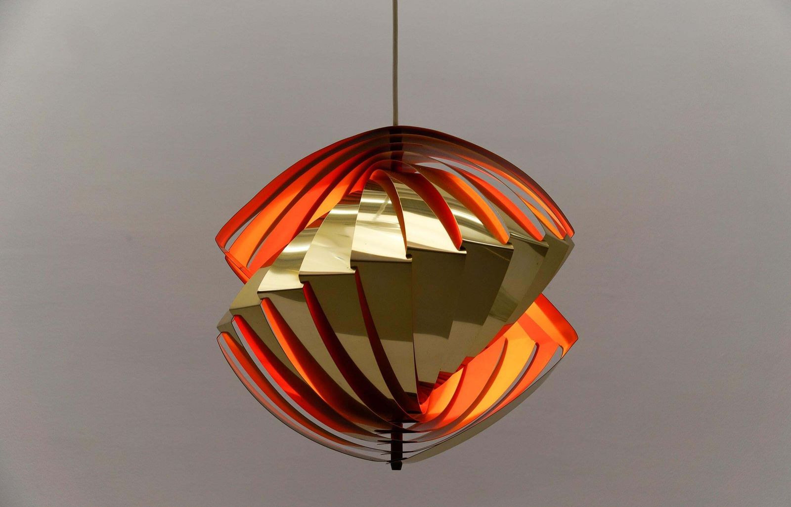 Danish Conch Pendant Lamp By Louis Weisdorf For Lyfa, 1960s Denmark photo vintage