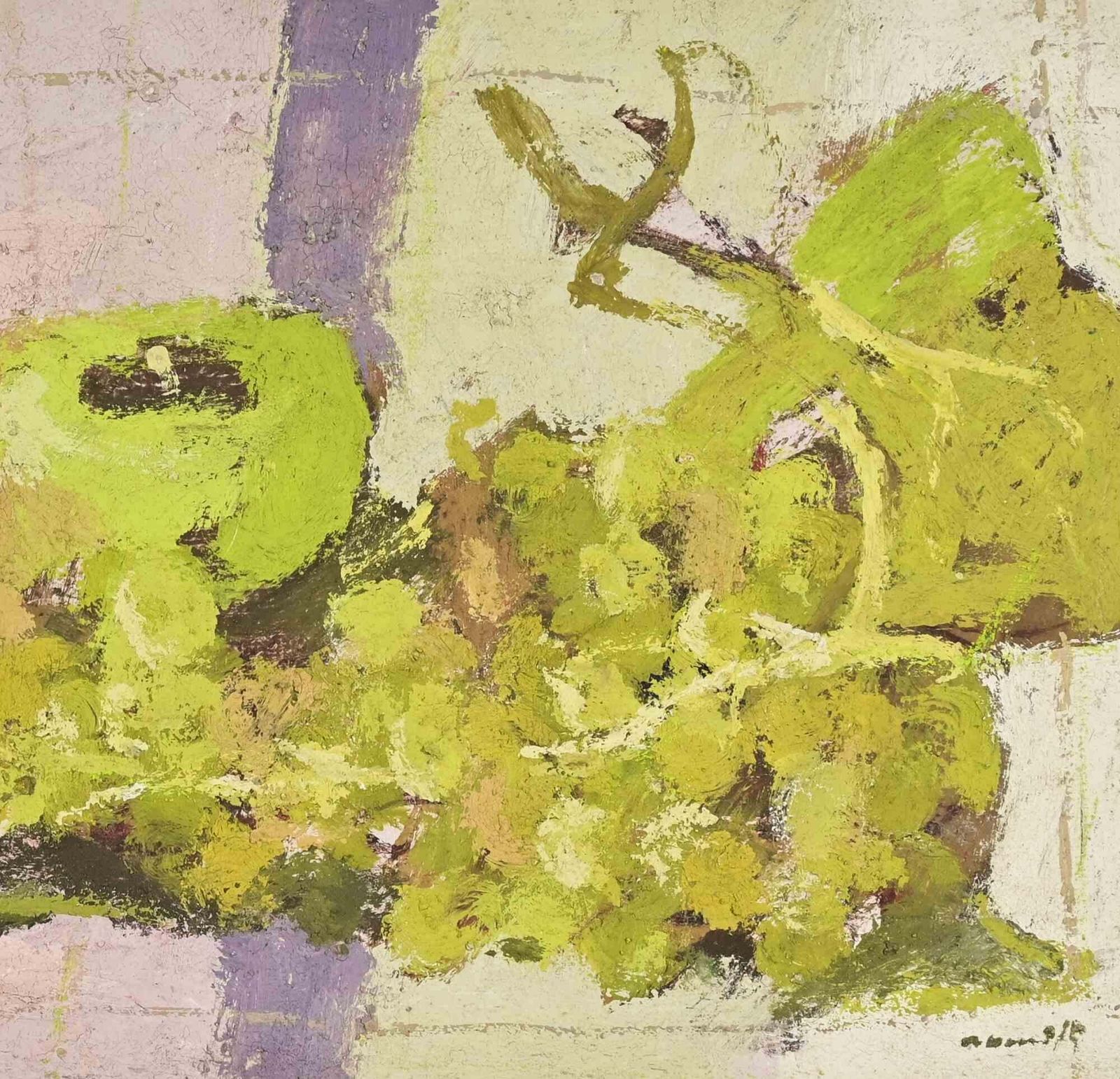 Franco Marzillistill Life   Oil Painting By Franco Marzilli   1970s1970s photo for sale