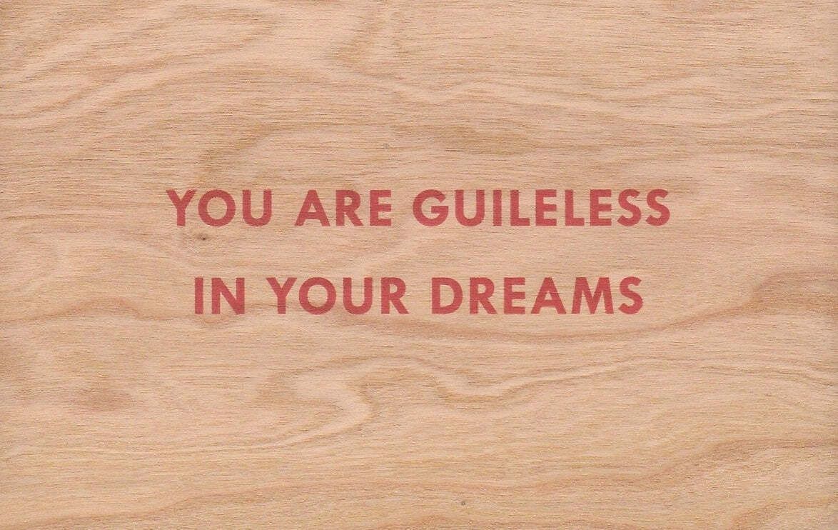Jenny Holzer, Truisms 'You Are Guileless In Your Dreams', 1977 1979 photo furniture