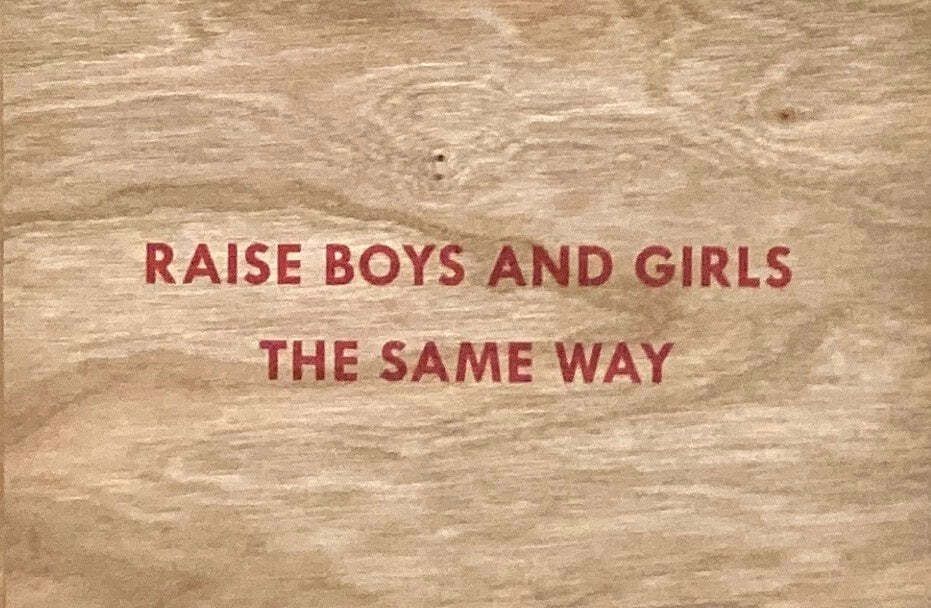 Jenny Holzer, Truisms 'Raise Boys And Girls The Same Way', 1977 1979 photo furniture