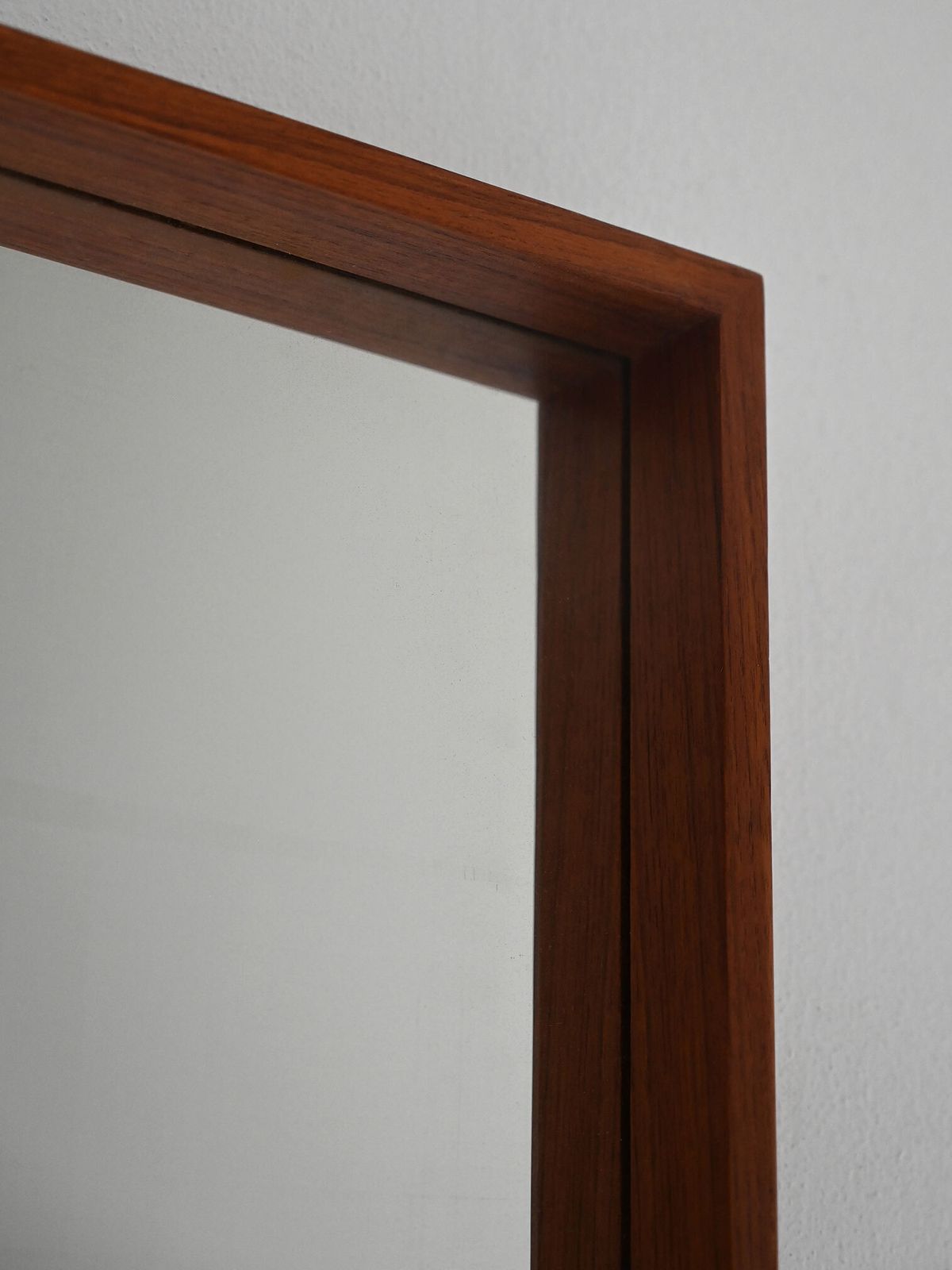 Scandinavian 1970s Teak Mirror In Minimalist Style photo Home Decor