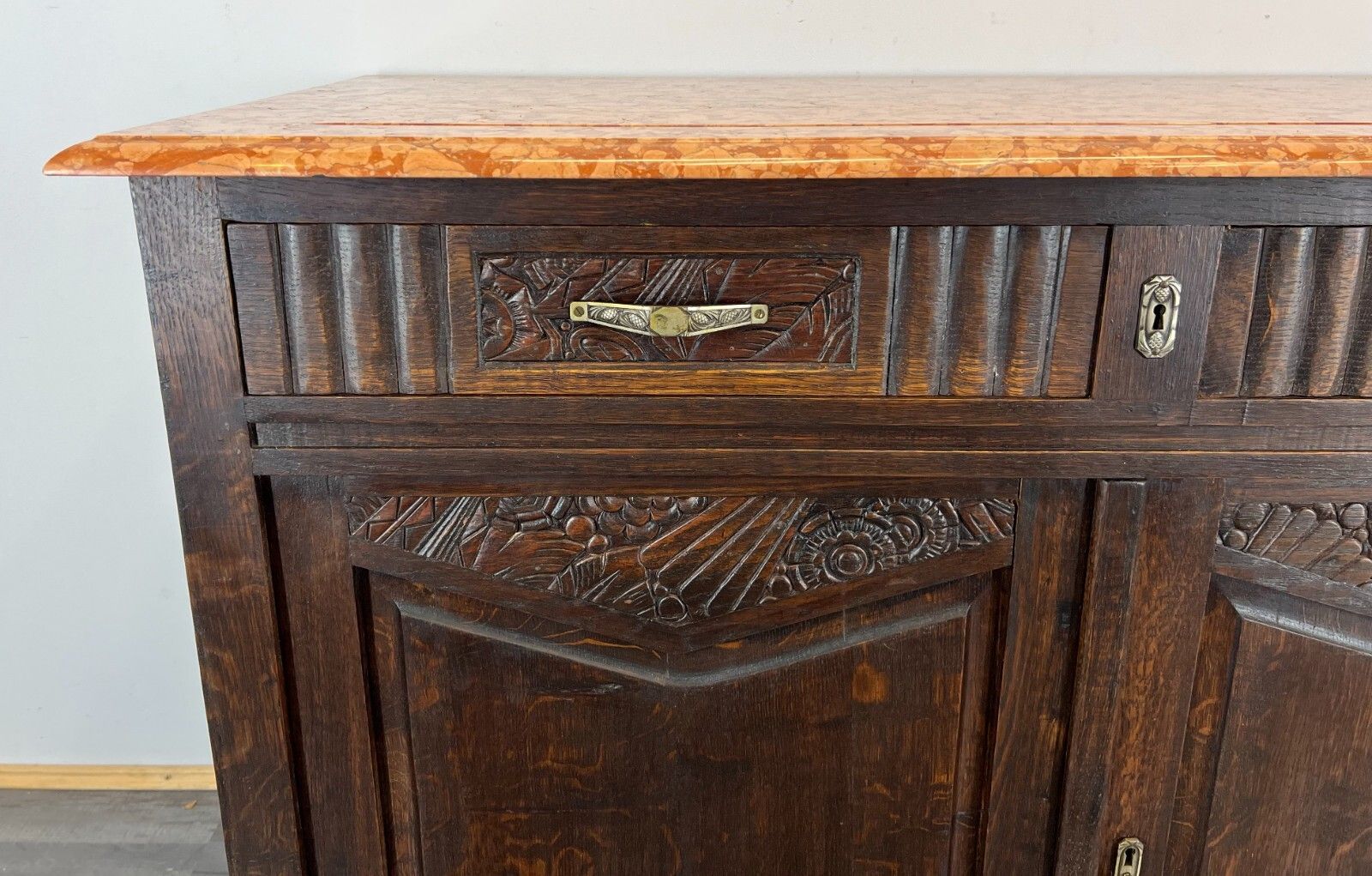 French Antique Marble  Topped Chest Of Drawers / Sideboard (Lot 2227) photo furniture