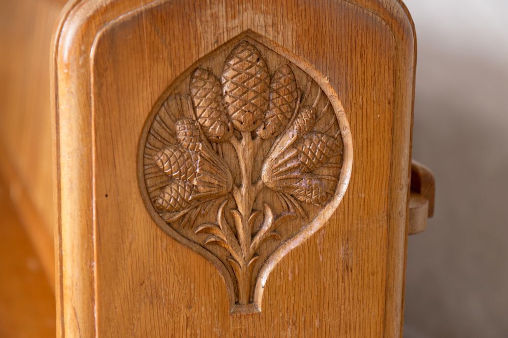 Solid English Oak Church Pew photo Furniture