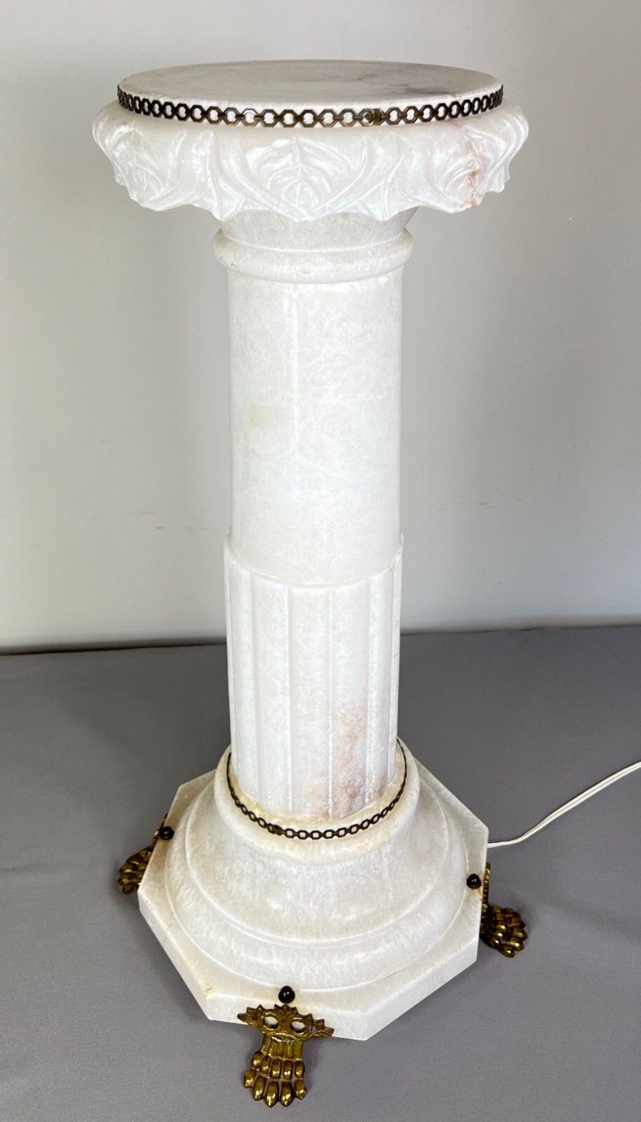 Stunning French Lighting Column Mounted On Brass Paws (Lot 5087) photo furniture