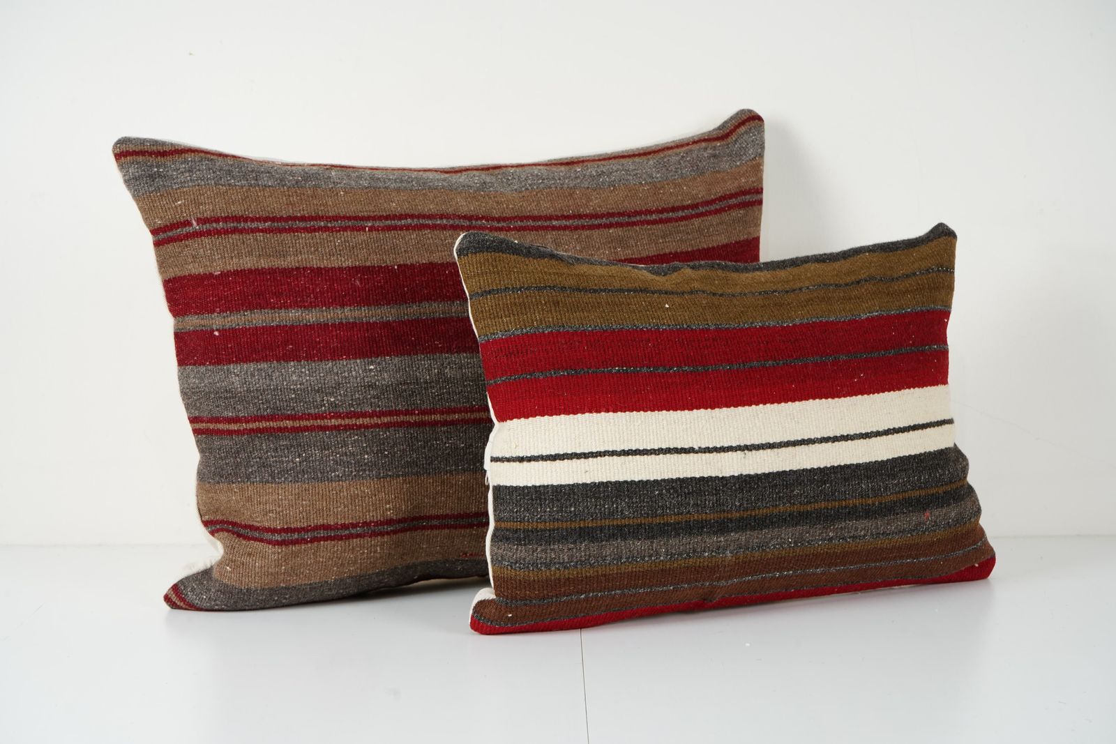 Cottage Decor Kilim Lumbar Pillow Cover, Set Of Two Unique Patterned Throw Lumbar Pillow photo for sale