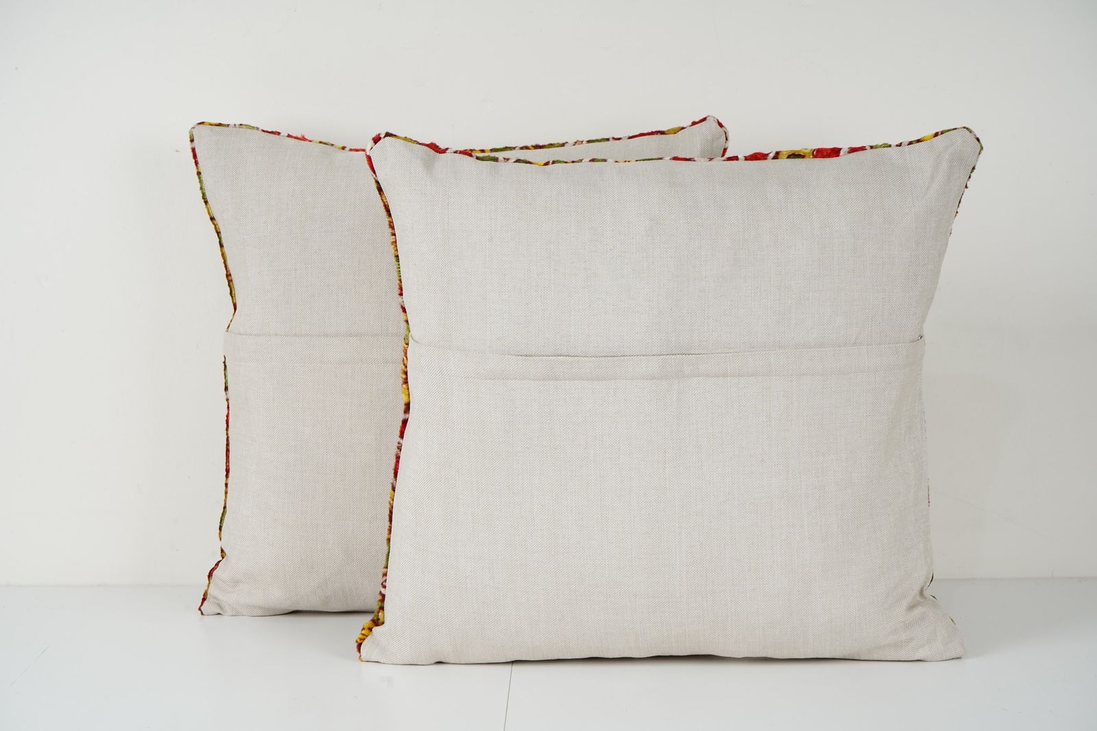 Soft Vintage Velvet Pillow Covers, Pair Floral Bed Cushion photo for sale