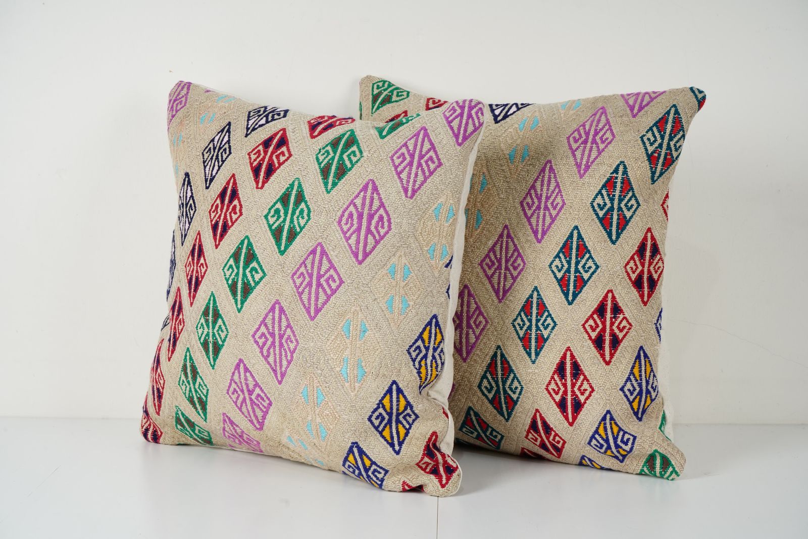 Long Jajim Lumbar Cicim Pillow Cover   Pair Pink Wool Turkish Cushion Cover   King Size Jajim Pillow Throw Pillow photo furniture