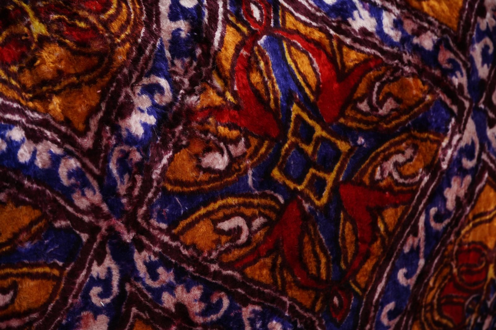 Blue Velvet Vintage Pillow Cover, Set Of Two Boho Tribal Turkish Pillow Case photo for sale