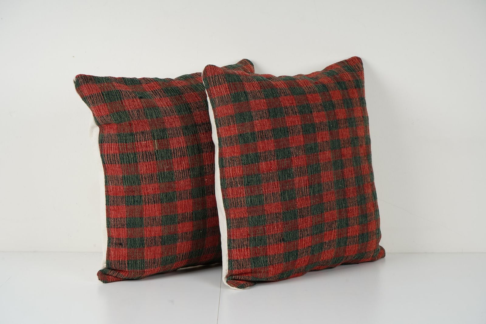 Anatolian Wool Cushion Cover, Set Of Two Red Turkish Kilim Pillow photo furniture