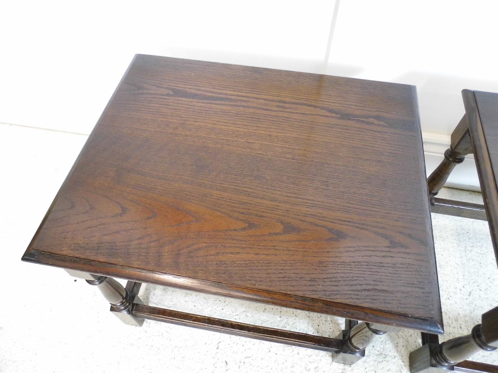 Pair Of Jaycee Furniture Of Brighton Oak Bedside Tables Plantstands Wine Tables photo vintage