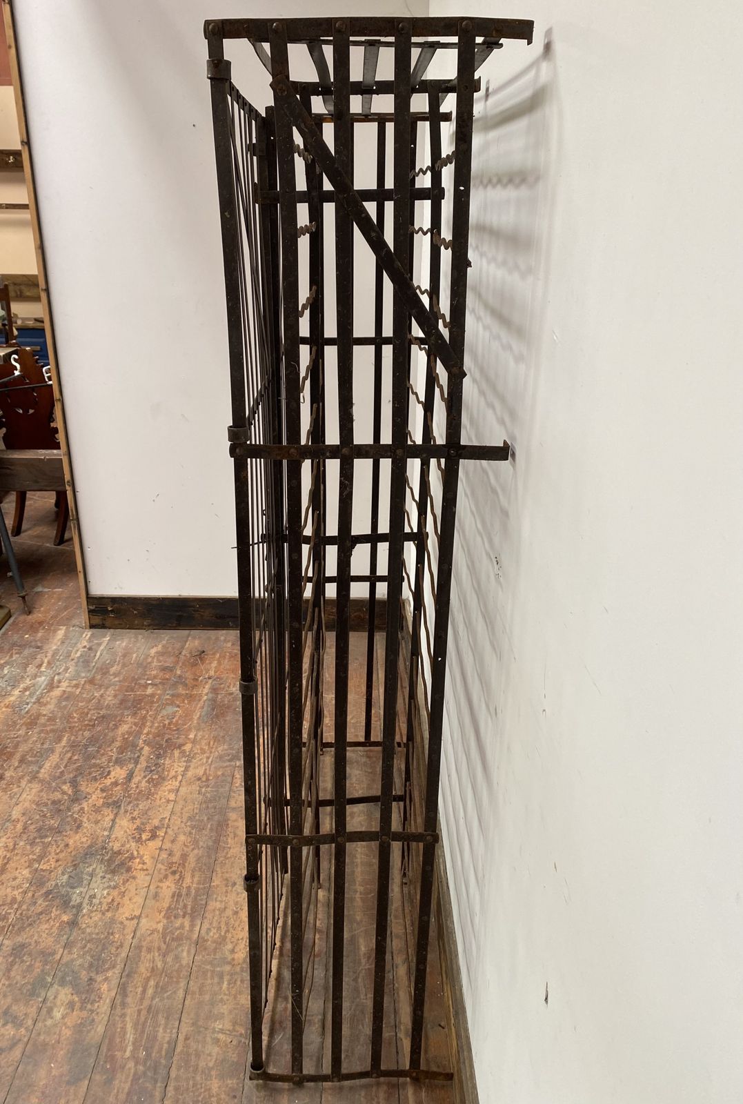 Antique Metal Rigidex Wine Rack / Storage Cage (150 Bottle Capacity) photo 795.0