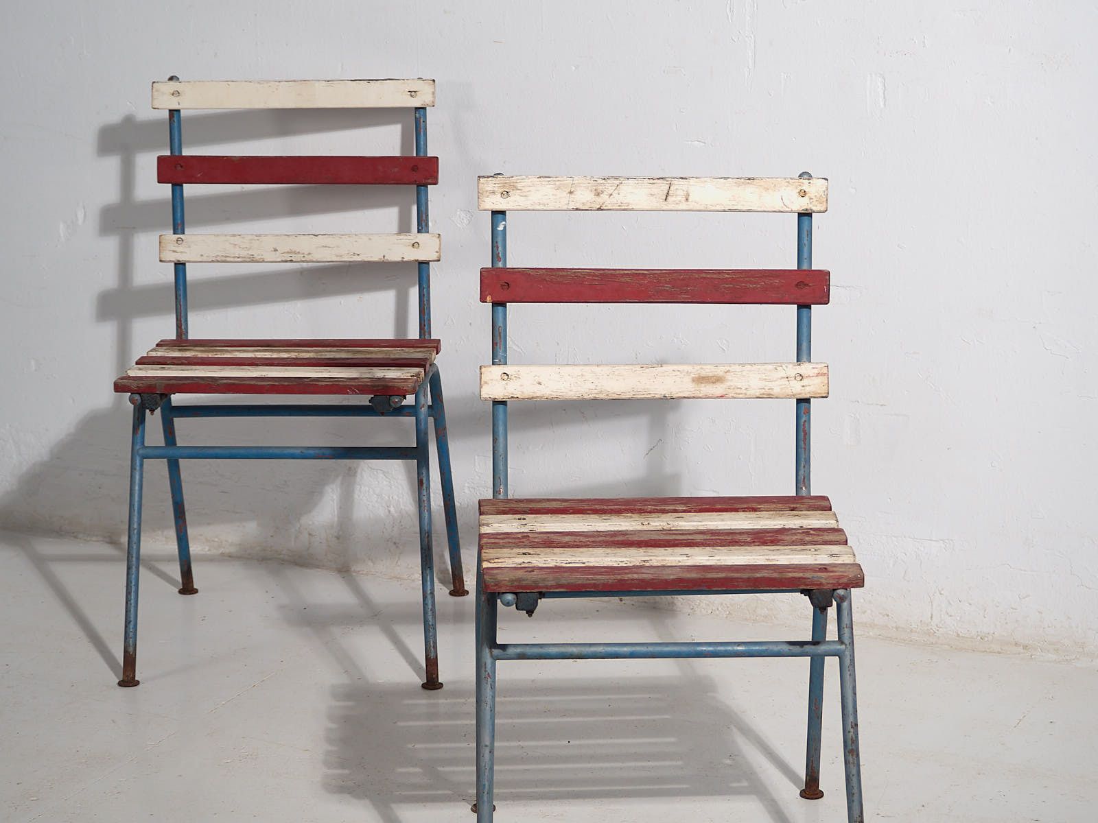 Antique Garden Chairs (C.1920). Set Of 2 Pieces #1 photo for sale