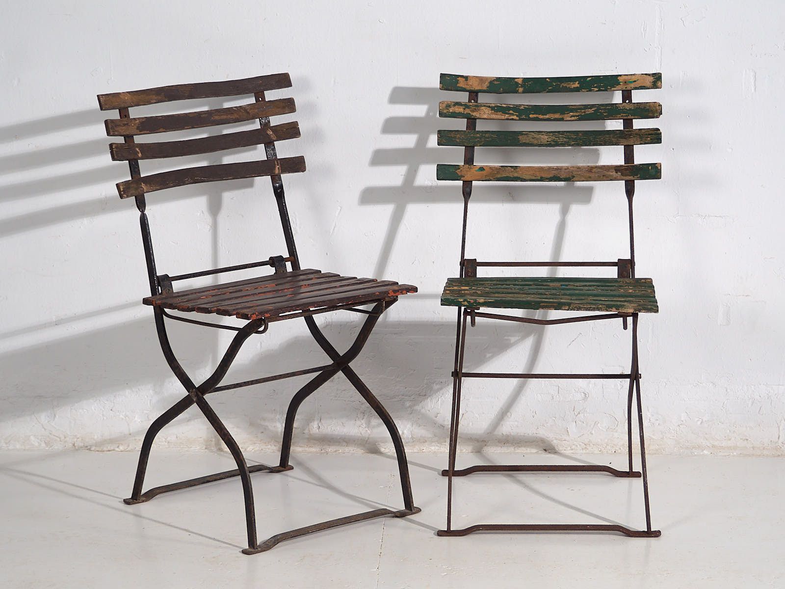Antique Outdoor Folding Chairs (C.1920). Set Of 4 Pieces #33 photo for sale