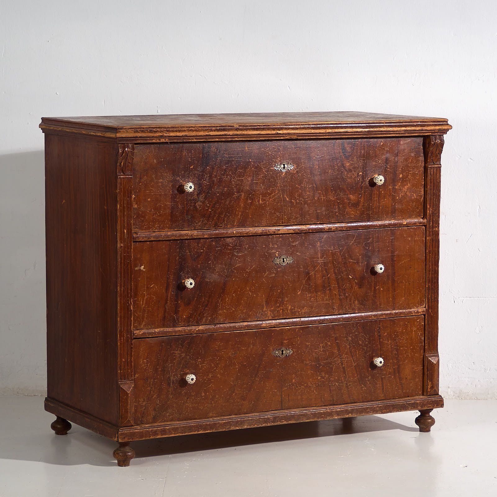 Large Antique Chest Of Drawers (C.1920) #25