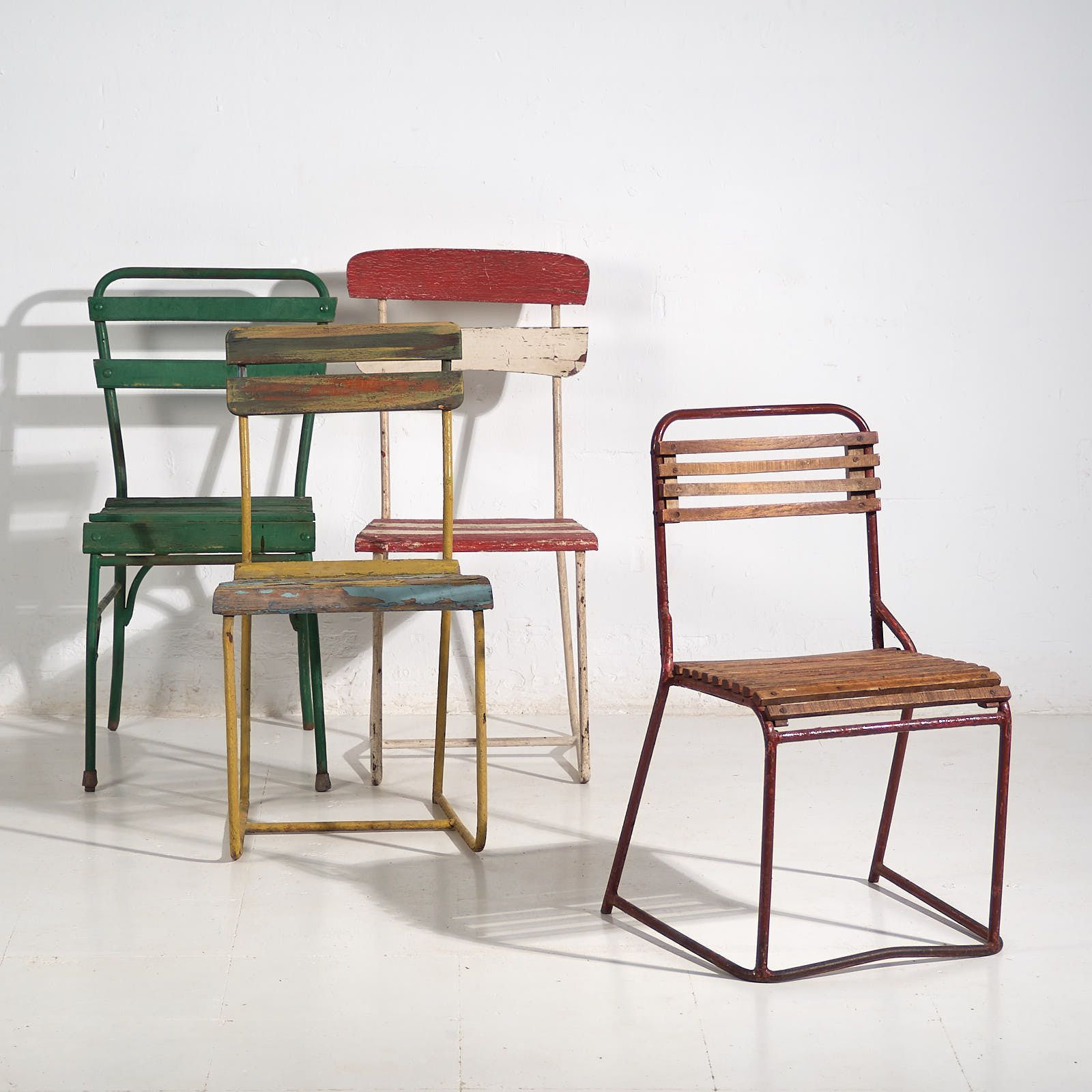Antique Outdoor Chairs (C.1920). Set Of 4 Pieces #16
