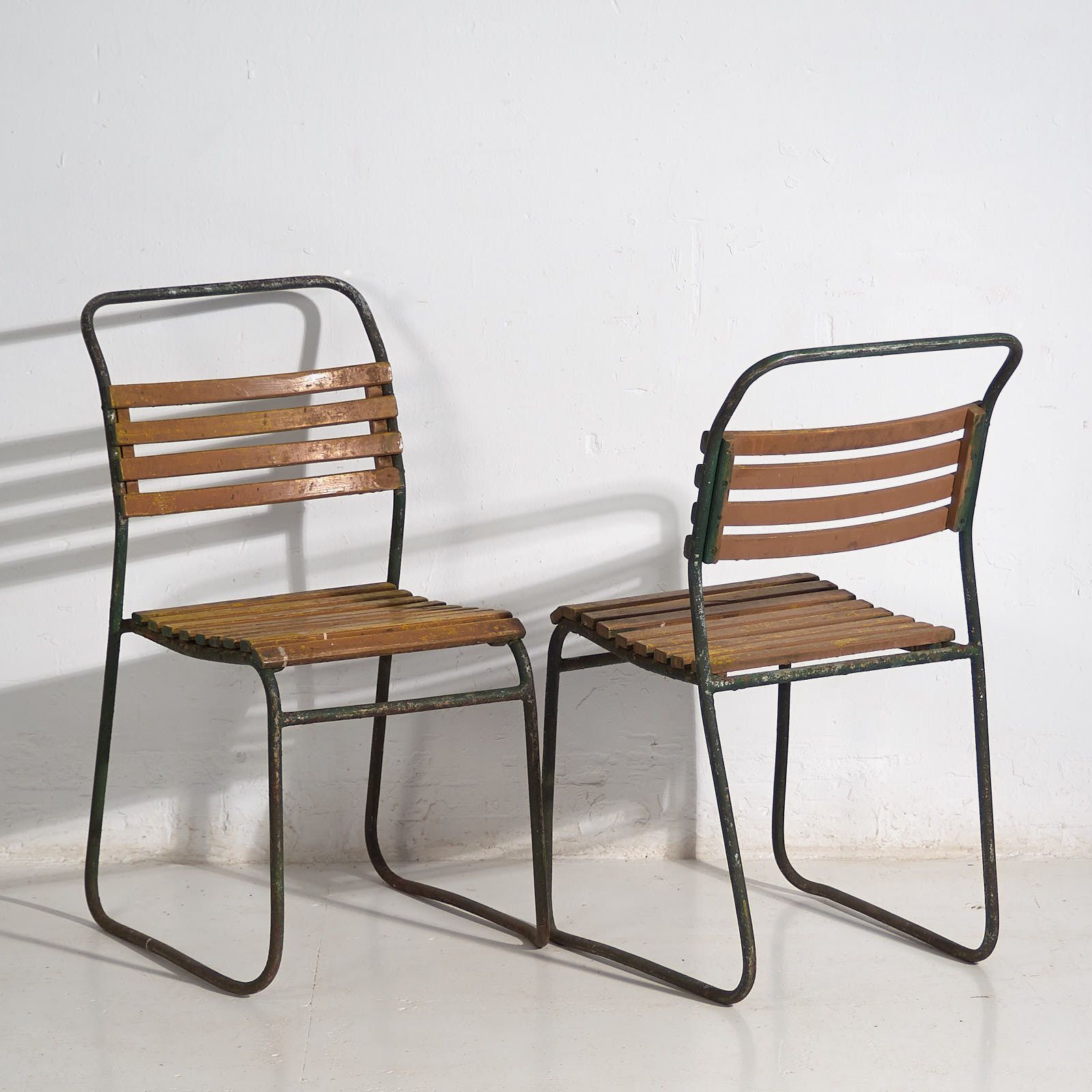 Antique Garden Chairs (C.1920). Set Of 2 Pieces #32