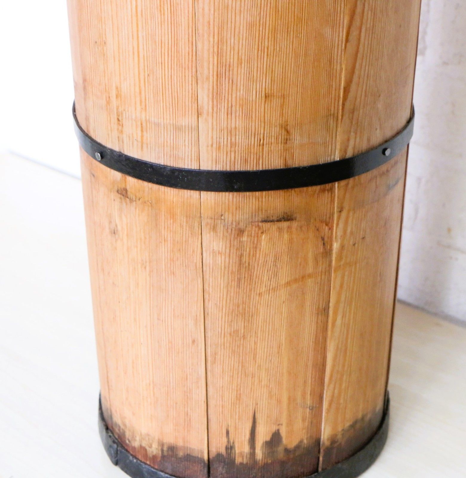 Antique Wooden Butter Churn English Steel Coopered Decorative Wooden Stick Stand photo buy