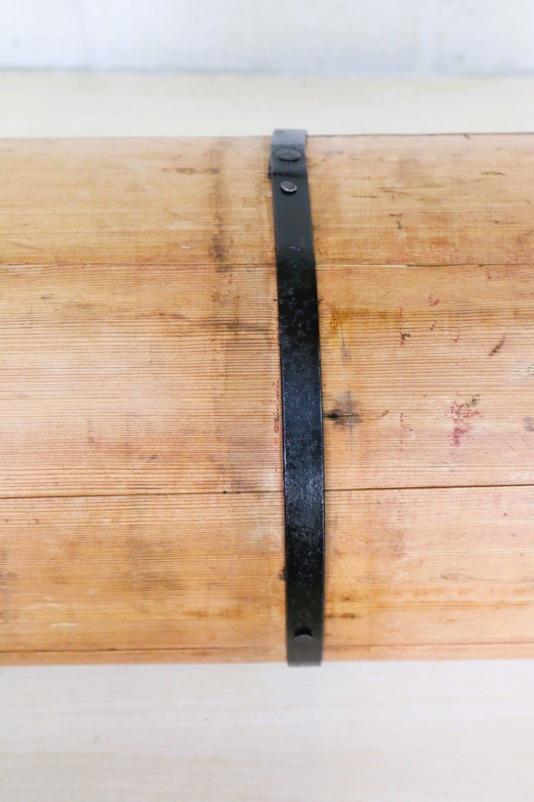 photo buy Antique Wooden Butter Churn English Steel Coopered Decorative Wooden Stick Stand