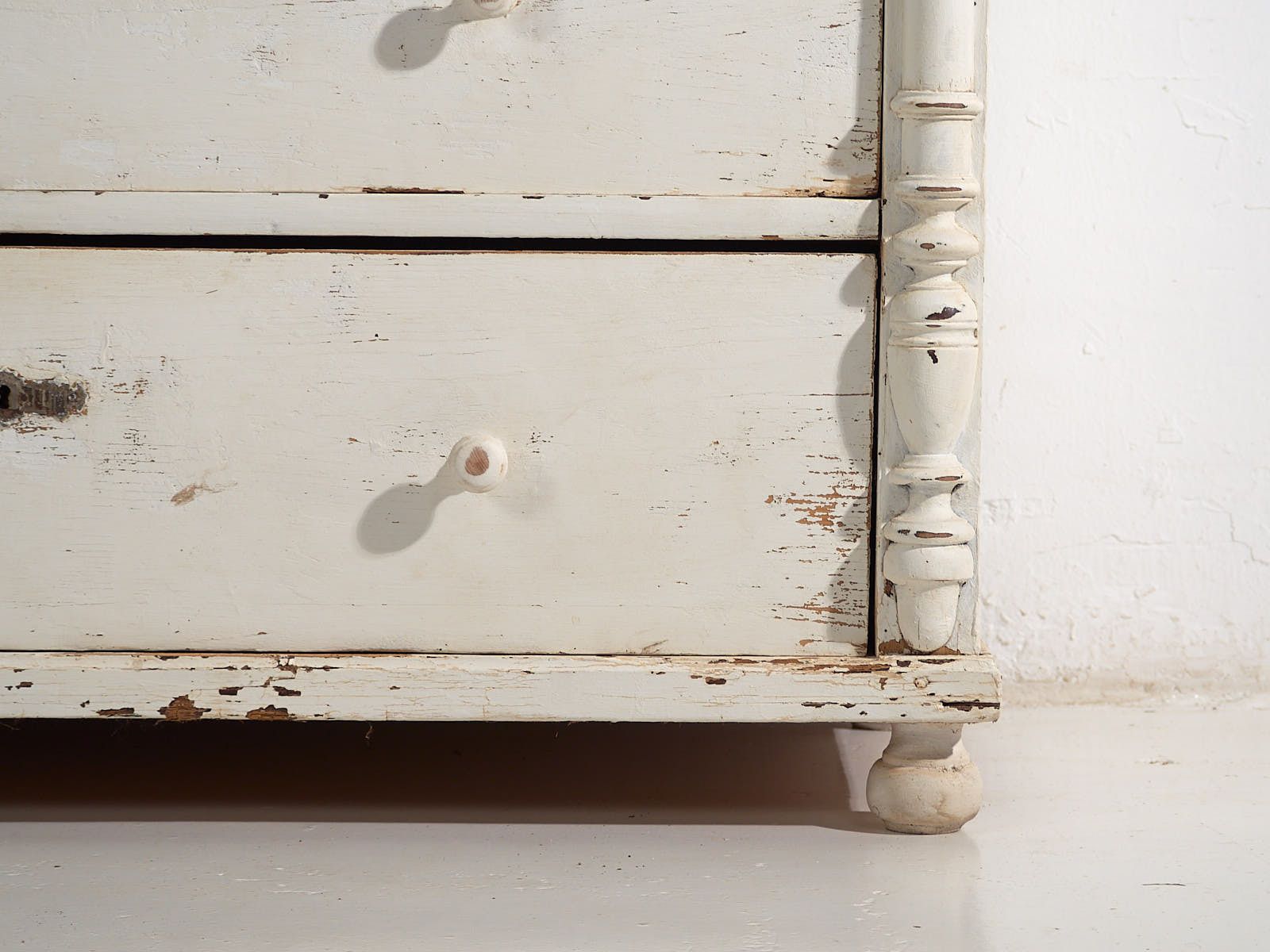Antique White Chest Of Drawers (C.1920) #47 photo vinterior