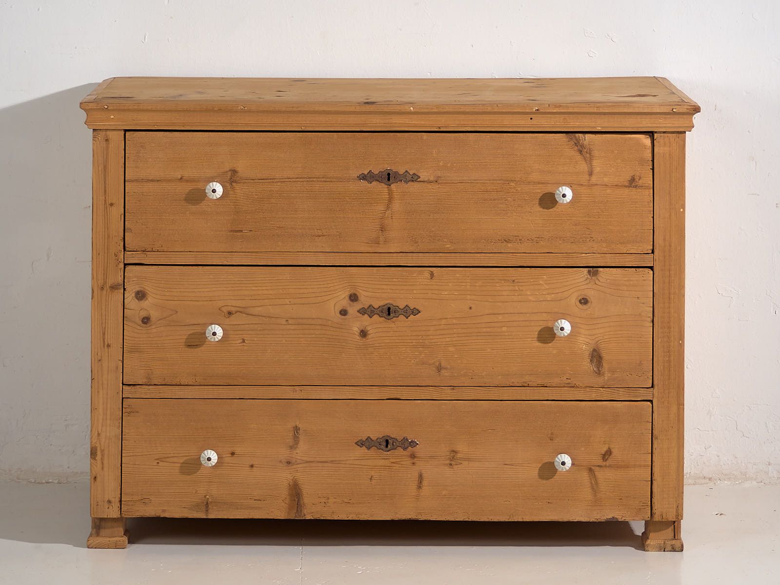 Antique Solid Wood Chest Of Drawers (C.1920) #14 photo vinterior