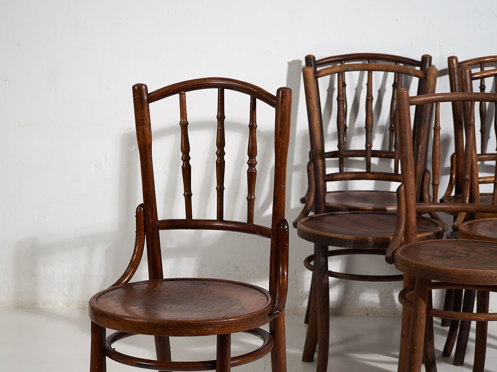 Antique Parisian Cafe Style Chairs (C.1920). Set Of 6 Pieces #3 photo furniture