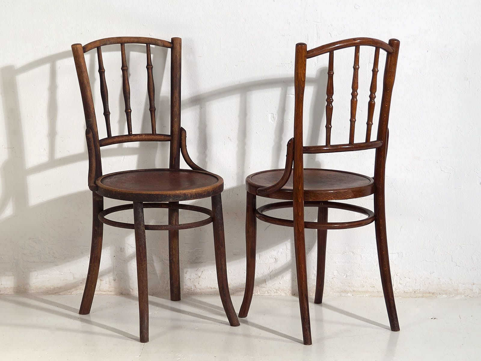 Antique Parisian Cafe Style Chairs (C.1920). Set Of 6 Pieces #3 photo vinterior