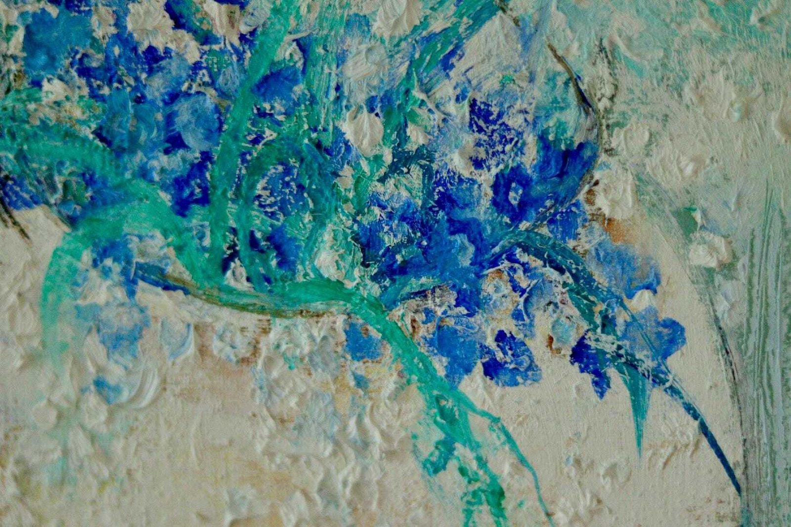 Original  Oil On Canvas – “Still Life Vase” By Jung Hi Hang – Vintage & Framed, 58 X 27 Cm (22.8 X 10.6 In) photo buy