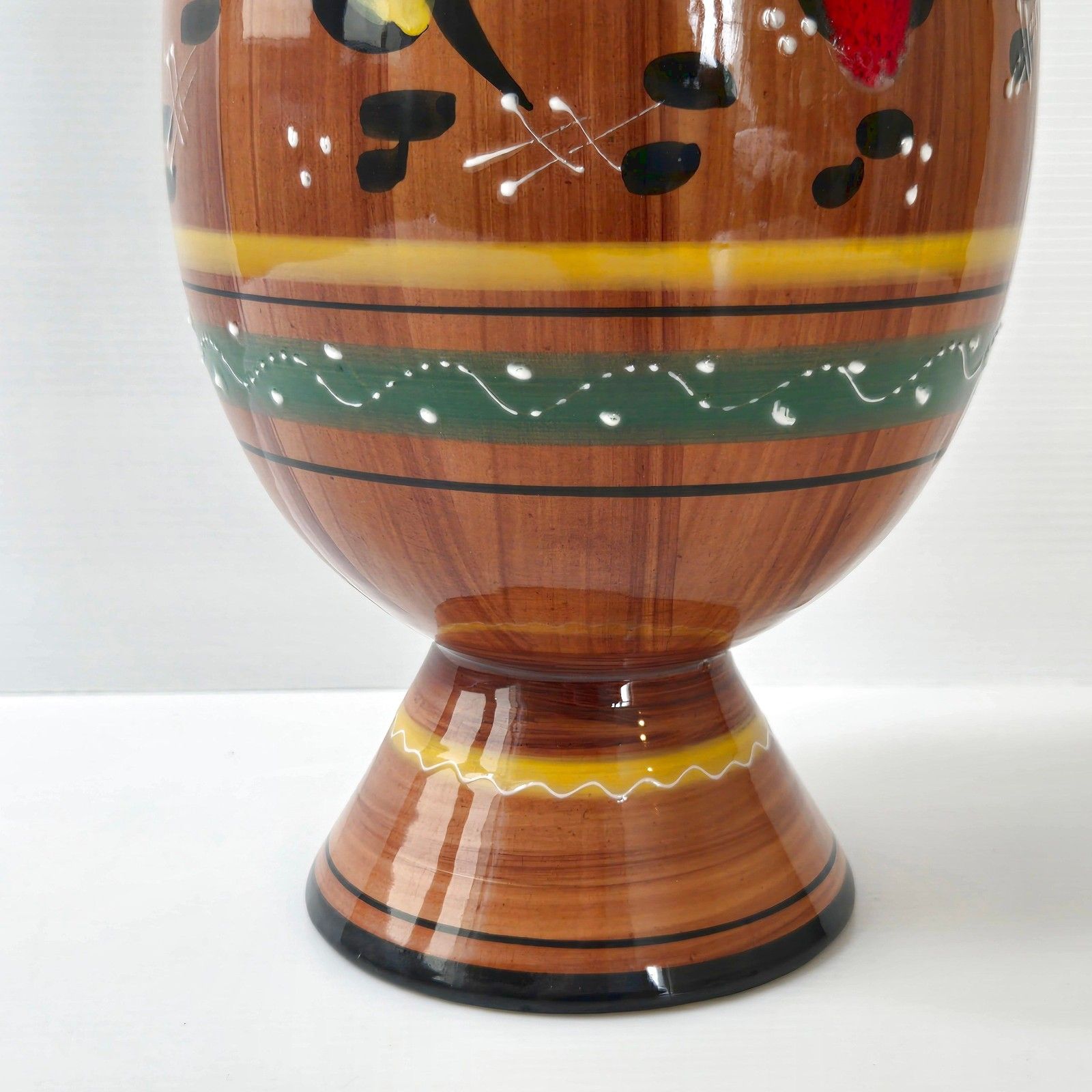 Large Diabolo Vase Vintage 1950 Italian Ceramic 50s Retro 50s photo furniture